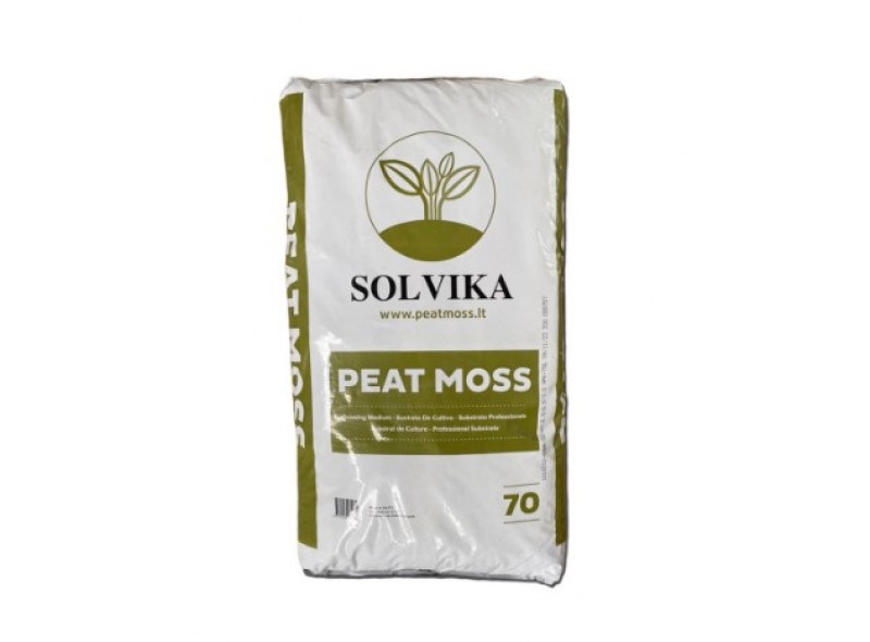 Торфосмесь SOLVIKA MIX 40650 (70л) с торфяным мхом сфагнумом, pH 5,5–6,5